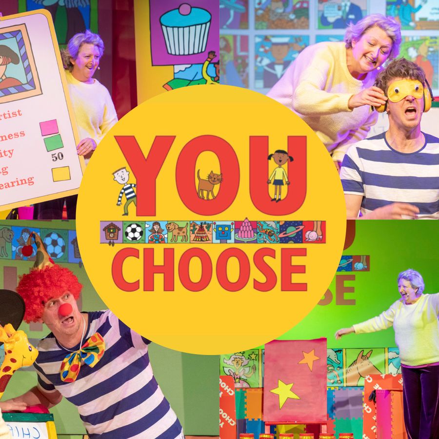 You Choose in red text, surrounded by a yellow circle