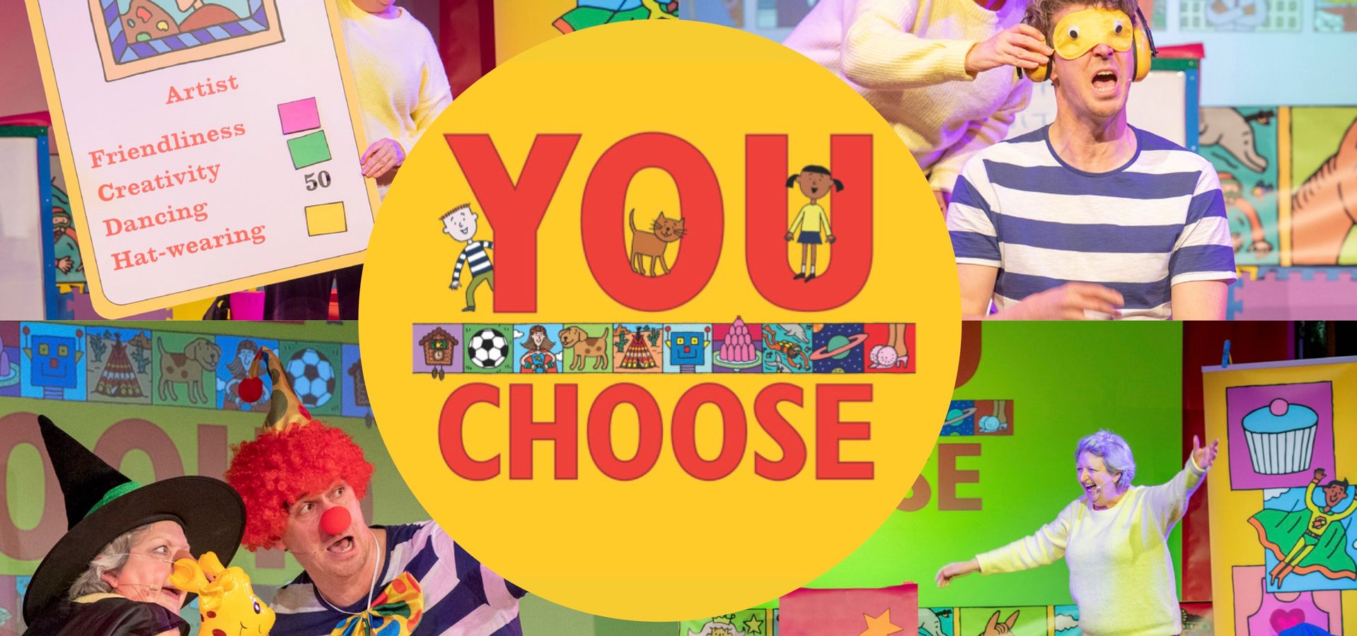 You Choose in red text, surrounded by a yellow circle